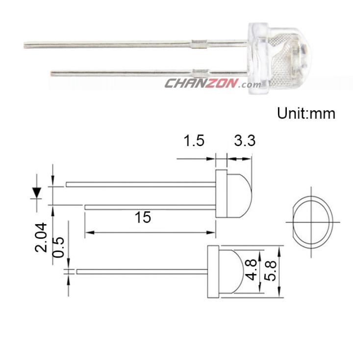 %E3%80%90Alizeker%20Mall%E3%80%9110PCs%205mm%20Straw%20Hat%20White%20Emitting%20Diode%20LED%20Lamp%20Wide%20Angle%205%20mm%20Ultra%20Bright%20Lens)%20Electronics%20Components%20-%20Image%203