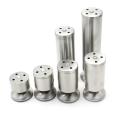 4pcs/set Height Adjustable Furniture Legs Feet Silver Stainless Steel Table Bed Sofa Level Feet Cabinet Legs,Hight-3"&4".