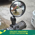 Bicycle bike cycling rear mirror handle bar back rear view broad wide angle mirror 1pc.