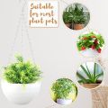 4 Pcs 8 inch Hanging Planter Pots,Self-Watering Round Hanging Basket with Water Tray and Metal Chain,Succulent Flower Plant Pot Container for Indoor Outdoor Garden Balcony Wall Decor,White. 