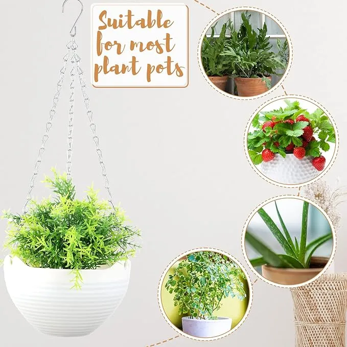 4%20Pcs%208%20inch%20Hanging%20Planter%20Pots,Self-Watering%20Round%20Hanging%20Basket%20with%20Water%20Tray%20and%20Metal%20Chain,Succulent%20Flower%20Plant%20Pot%20Container%20for%20Indoor%20Outdoor%20Garden%20Balcony%20Wall%20Decor,White%20-%20Image%205
