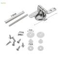 Universal Toilet Seats Hinges for Toilet Lid Toilet Seat Repair Parts Zinc Alloy Finished with Screws and Accessories Replacement Durable. 