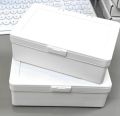 Ins Style White Flip Storage Box Anti-dust Storage Desktop Stationery Organizer Box Multifunctional Small Object Sorting Storage Boxes. 