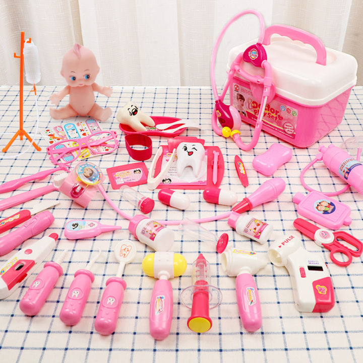 Little Doctor Playset, Girl, Medical Box, Nurse, Child, Injection, Playing Home, Playing Doctor, Stethoscope, Baby