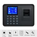 Migeet Biometric Fingerprint Attendance Machine Software-free 2.4" TFT LCD Display USB Employee Checking-in Reader Time Clock Recorder Spanish Version DC 5V/1A US Plug.