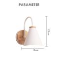 Pull Switch Iron Wood Nordic Black/White E27 Wall Light Fixture Lampara Pared Stairs Led Light Lamps for Home Lampara De Pared.