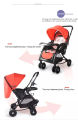 New bron 720W Baby Stroller Comfortable Rocking Prams Blue & Red.