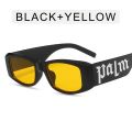 2023 New Punk Style PALM Letters Fashion Sunglasses Black Frame Ins Hip Hop Sun Glasses Unisex for Women Men. 