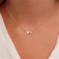 Simple Heart-shaped Letter Necklace Temperament With The Letter S Love Collarbone Chain Necklace. 