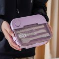 Portable Food Grade Plastic Lunch Box Microwavable Hermetic Bento Box Children Adults Food Storage Box Lunch Bags School Office. 