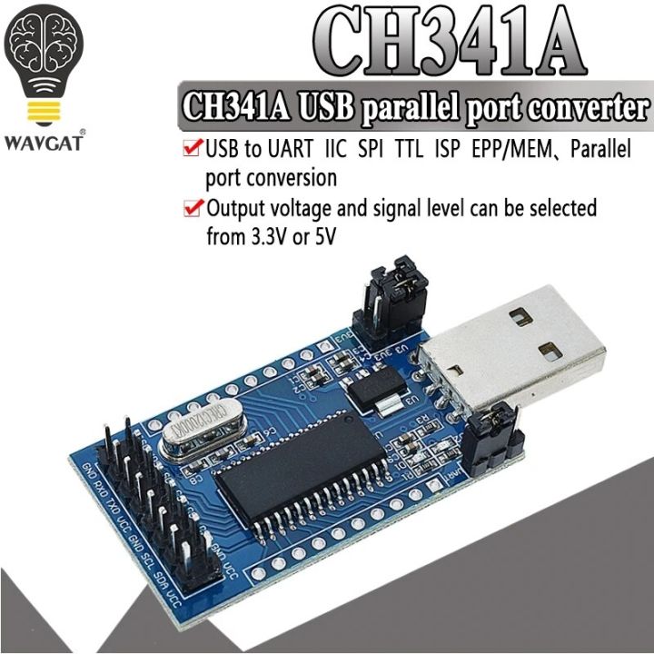 CH341 Programmer USB to UART IIC SPI I2C Convertor Parallel Port ...