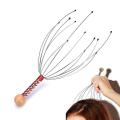 Stainless Steel Octopus Scalp Hair Stimulator Stress Relief Relax Head Massager - SILVER. 