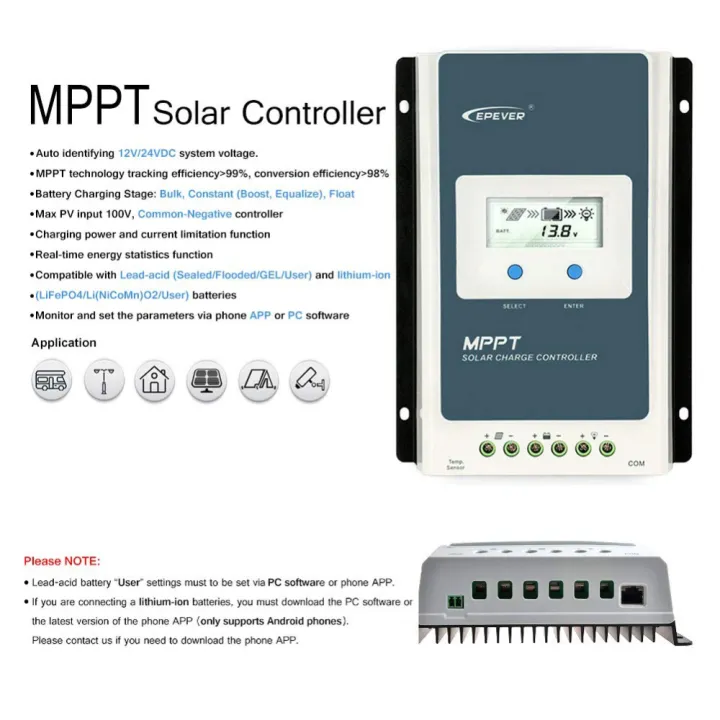 KOGEEK%20EPEVER%20Tracer%20MPPT%2040A%2030A%2020A%2010A%20Solar%20Charger%20Controller%20LCD%2012V24V%20Auto%20High%20Efficiency%20Regulador%20Solar%204210AN%203210AN%202210AN%20-%20Image%205