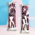Genshin Impact Xiao Keqing Hu Tao Mini Dakimakura Liyue Character Decoration Small Body Pillow Bag Pendant Cartoon Game Keychain. 