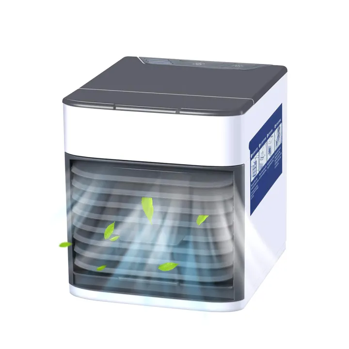LED Portable Desk Room Fan in Navy Blue - Mini Air Cooler with USB Cooling - Keep Your Space Cool and Comfortable, Even on Hot Days