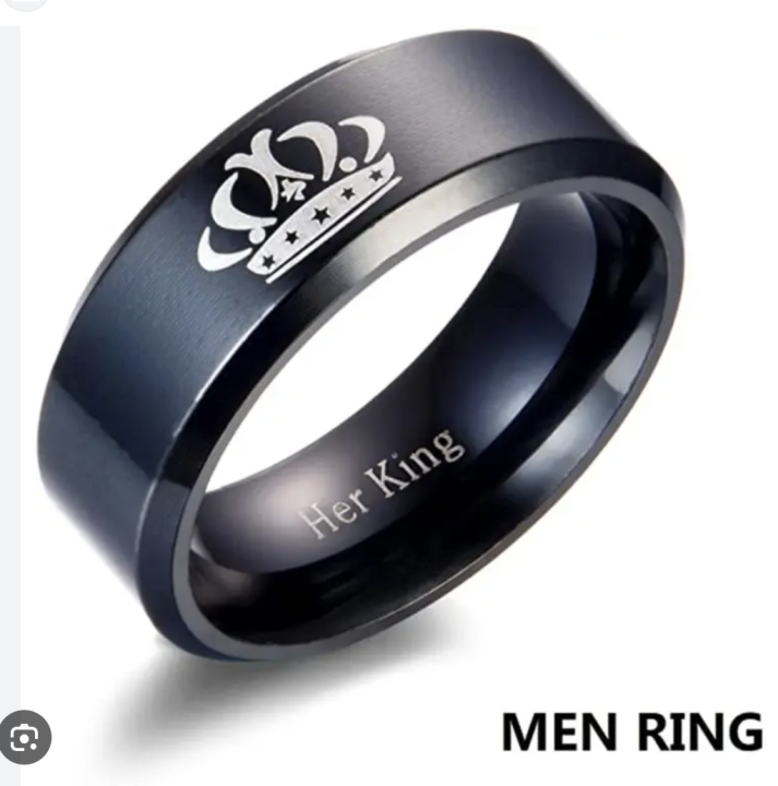 Fashion Black King Crown Men Ring