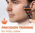 Gillette Fusion5 Precision Shaving Razor with Precision Trimmer & Ergonomic Handle - Men's Grooming Essentials.