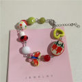 Kpop Harajuku Aesthetic Butterfly Love Star Ceramic Glass Acrylic Beaded Bracelet Girl 2000s EMO Charm Jewelry Y2K Accessories.