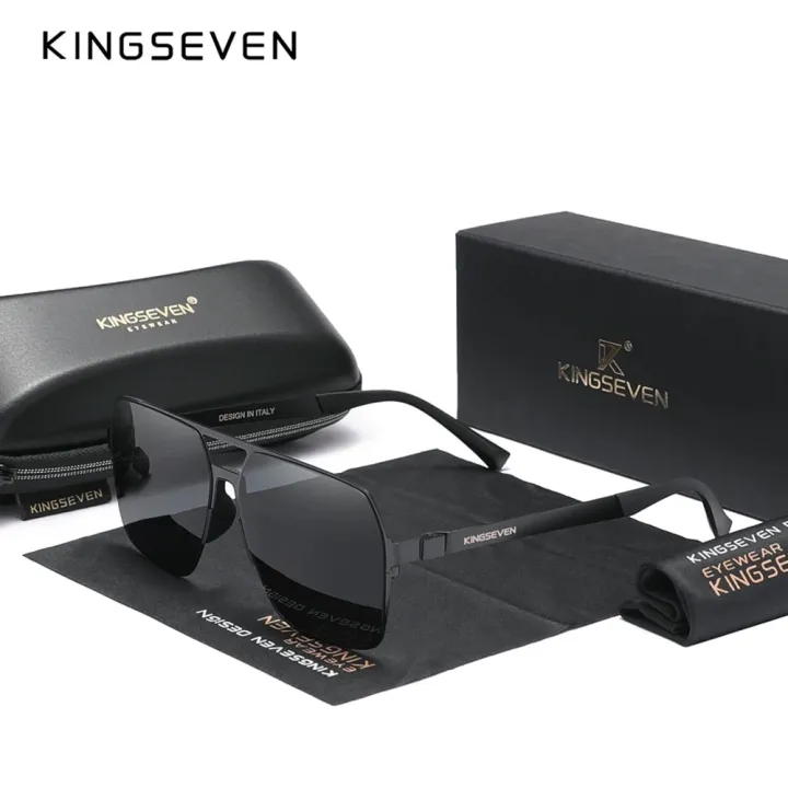 KINGSEVEN%20Polarized%20New%20Fishing%20Driving%20Men's%20Sunglasses%20Ultra%20Thin%20Temples%20Pilot%20Sun%20Glasses%20De%20Sol%20UV400%20-%20Image%202