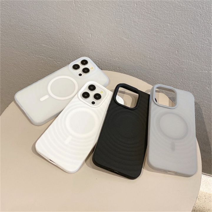 HOCE%20Liquid%20Silicone%20Magnetic%20Phone%20Cases%20For%20iPhone%2016%2015%2014%2013%20Pro%20Max%20MagSafe%20Case%20Ripple%20Wave%20Matte%20Shockproof%20Soft%20Cover%20-%20Image%209