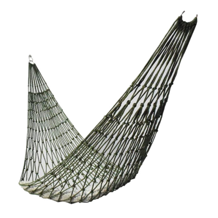 Durable Portable Outdoor Sport Hammock, Outdoor Camping Hammock Mesh Net for Garden Beach Yard Travel Garden Swing Hanging Bed