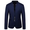 Chinese Style Mandarin Stand Collar Business Casual Wedding Slim Fit Blazer Men Casual Suit Jacket Male Coat 4XL Wearhouse. 