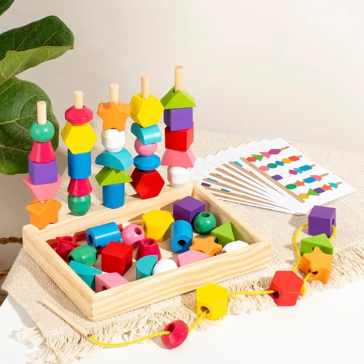 Montessori%20Wooden%20Toys%20Color%20Shape%20Matching%20Puzzle%20Game%20Colorful%20Beaded%20Color%20Cognition%20Educational%20Toys%20Gift%20For%20Children%20Kids%20-%20Image%202