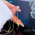 Stainless Steel Gold Color Filled Zircon Horse Shoe Pendant Necklace Horseshoe U Shape Necklace Fine Jewelry Women Gift DropShip.