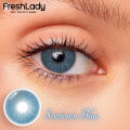 New Freshlady 5 HT Blue Color Contact Lens With regular kit box for men & women. 1 pair Freshlady Color Contact Lens For Eye makeup/Eye Fashion. Freshlady La Girl Series. #5ht. 