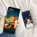 Matte Phone Case For Samsung M54 Note8 M04 S8 M11 M12 M13 M14 M21 M22 M23 M30 M31 M32 M33 The little Prince Fox Black Soft Cover. 