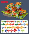 【Booming】 168-336PCS Marble Race Run Blocks Maze Ball Track Building Blocks Plastic Funnel Slide Assemble DIY Bricks Kids Christmas Gift.