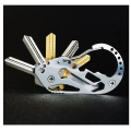 Portable Compact Stainless Steel Key Ring Multi-functional Smart Holder Keys Organizer Clip Key Chain Pocket. 