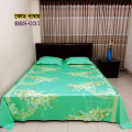 AC HOME TEX Cotton Fabric (সুতি কাপড়) Disital Printed 7 by 8 Feet Double King Size Bed Sheet With Two Matching Head Pillow Covers.. 