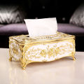 Luxurious Rose Tissue Box Acrylic Holder Cover Luxurious Elegant Design Tissue Holders Paper Holder Napkin Holder for Home Toilet Bath (Gold). 