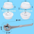 Bung Caps Includes 10 Thread Caps Drum Bung Hole Cap with Drum Wrench Drum Plug Bung Wrench for 15/30/55 Gallon Drum Reusable. 