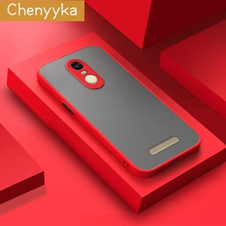 Chenyyka For Redmi Note 3 Redmi Note 3 Pro Case Transparent Frosted Hard Back Cover Lens Camera Protection Phone Case Edge Full Cover Case Fall Protection Sleeve