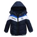 Baby Boys Hooded Cotton-Padded Jacket Winter Warm Fleeced Coat Top for Kids. 