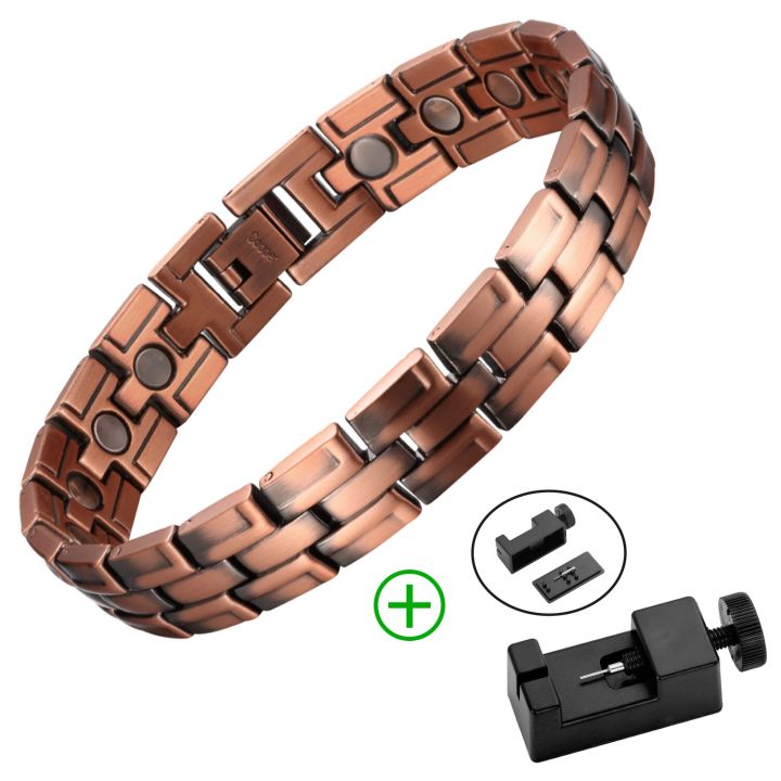 Men%2099.95%25%20Pure%20Copper%20Bracelet%20Double%20Strong%20Magnetic%20Therapy%20Red%20Copper%20For%20Arthritis%20Pain%20Relief%20Jewelry%20Accessories%20-%20Image%202