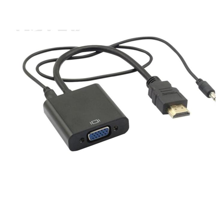 HDMI to VGA Adapter Converter with Sound Cable **BLACK OR WHITE**