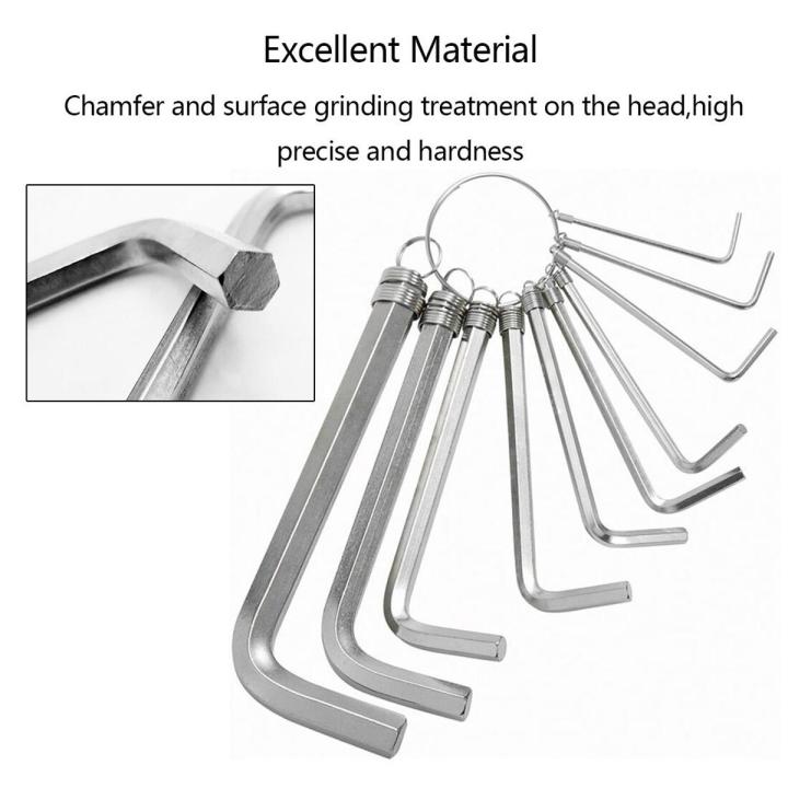 8 in 1 Bike Bicycle Repair Tool Set Bicycle 8 Sizes Octagon Wrench Spanner Home Outdoor Cycling Supply Cycle Wrench Tool - Silver