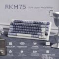 RK ROYAL KLUDGE M75 Gasket Mechanical Keyboard 2.4G Wireless/Bluetooth/USB 75% RGB Hot-Swappable Gaming Keyboard with Display II plug and play with computer or xbox or console.