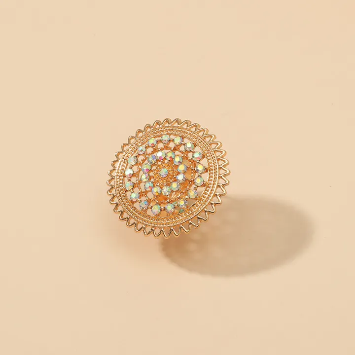 Retro%20Personality%20Exaggerated%20Small%20Mirror%20Opening%20Ring%20For%20Women%20Men%20Fashion%20Zircon%20Open%20Rings%20Finger%20Jewelry%20Gift%20-%20Image%205