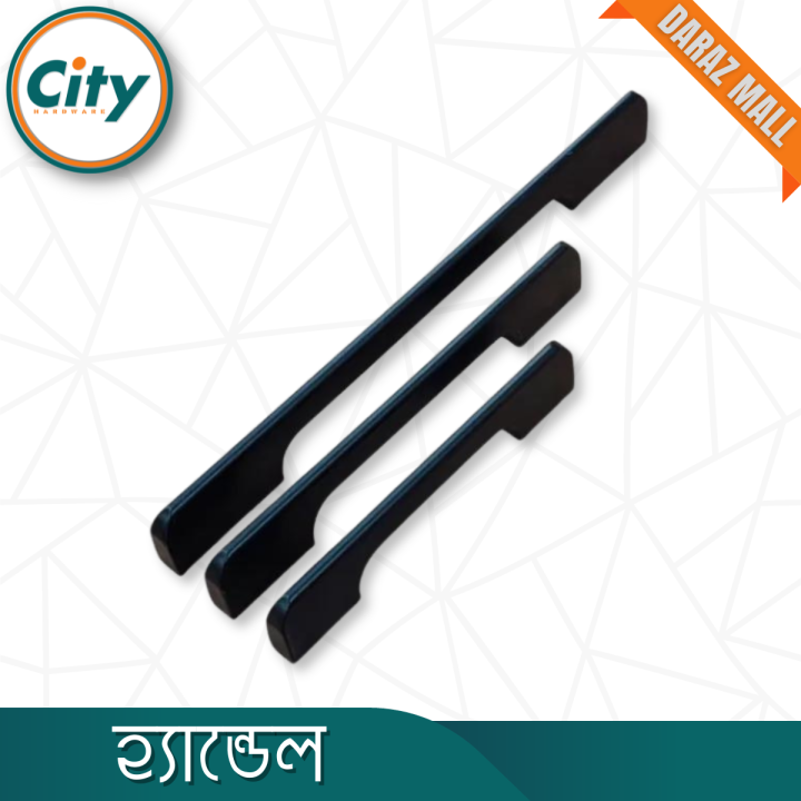 Black Color Handle Cabinet Door Pull Handle Furniture Door Handle ...