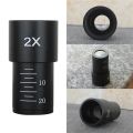 2pcs Biological Microscope Eyepiece 2X Barlow Lens for 23.2mm Mount Port Biological Microscope.