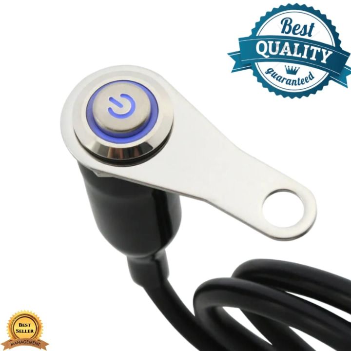 Motorcycle%20Switch%20ON/OFF%20Handlebar%20Mount%20Push%20Button%2012V%20Work%20Light%20-%20BLUE%20-%20Image%202