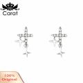 Carat Women Party Jewelry Sparkling Butterfly Tassel Earrings for Women Elegant Cubic Zirconia Dangle Earrings for Prom Parties Special Occasions Fashionable Ear Decoration Jewelry with Flower Design Cubic. 