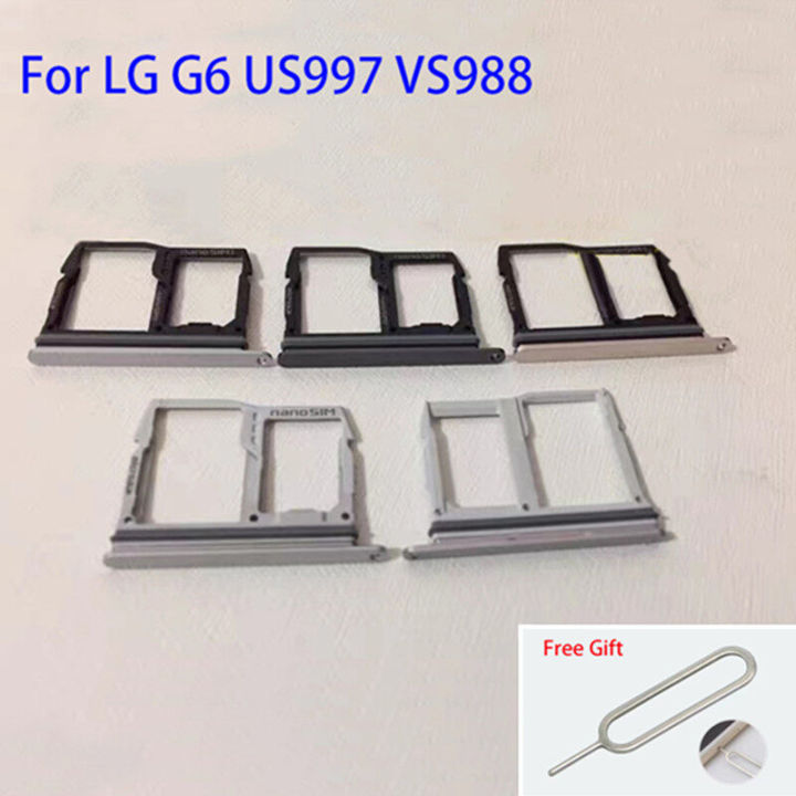 Sim Tray Card Holder For LG G6 US997 VS988 Sim Card Adapter SIM Card with Micro SD Card Holder Slot Tray Adapter Replacement Part