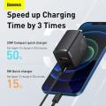 Baseus Compact Super Quick Charger Dual Port U+C 20W CN - Fast Charging Convenience - Your Smart Power Solution.