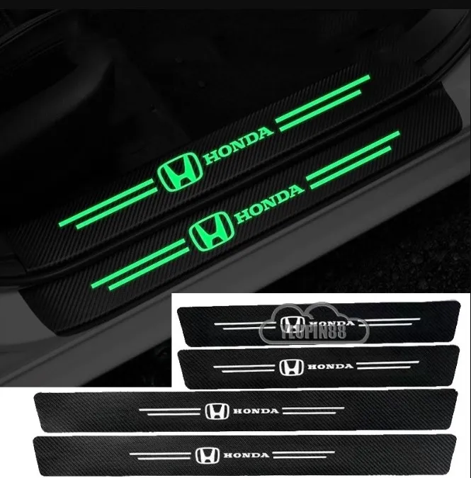 4Pcs%204D%20Carbon%20Fiber%20Luminous%20Glow%20in%20Dark%20Anti%20Scratch%20Car%20Door%20Protective%20%20Stickers%20For%20HONDA%20-%20Image%204