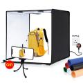 (Ready Now)PULUZ Photo Studio Light Box Portable 60 x 60 x 60 cm Light Tent LED 5500K White Light Dimmable Mini 36W Photography Studio Tent Kit with 6 Removable Backdrops. 